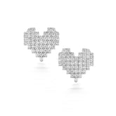 Tiny Love Silver Set, White Rhodium, Premium Cubic Zirconia  + Give Magic Gift
